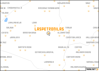 map of Las Petronilas