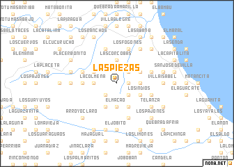 map of Las Piezas