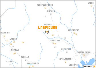 map of Las Piguas