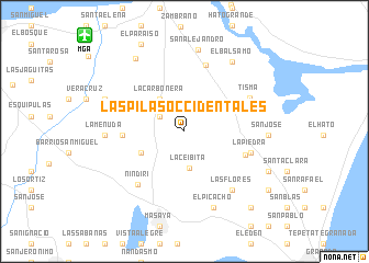 map of Las Pilas Occidentales