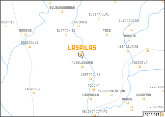 map of Las Pilas