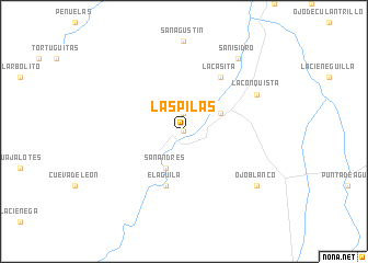 map of Las Pilas