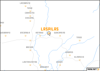 map of Las Pilas