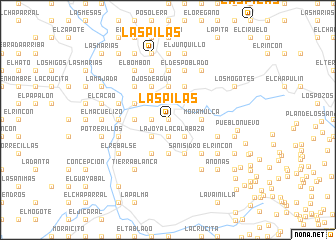 map of Las Pilas