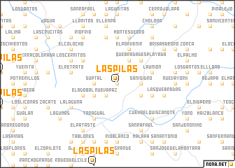 map of Las Pilas