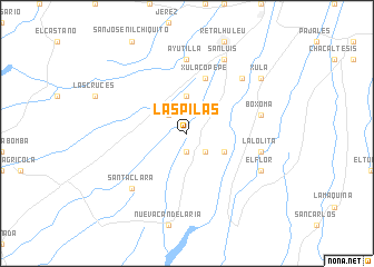 map of Las Pilas