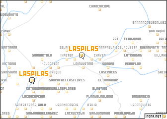 map of Las Pilas