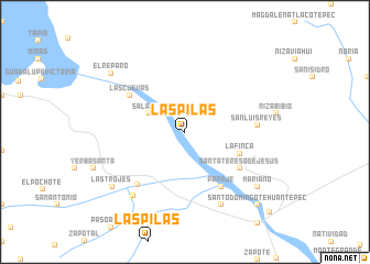 map of Las Pilas