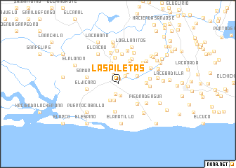 map of Las Piletas