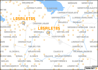 map of Las Piletas