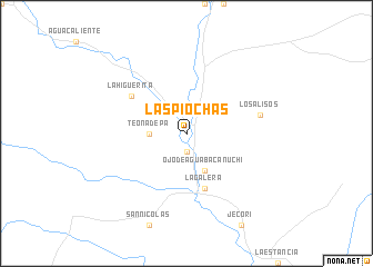 map of Las Piochas