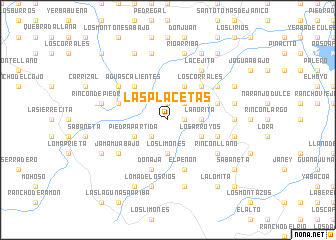 map of Las Placetas