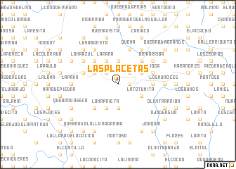 map of Las Placetas