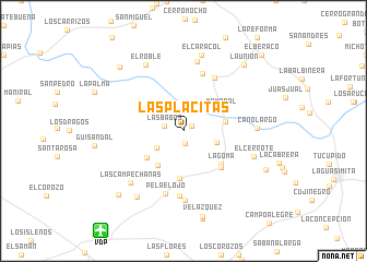 map of Las Placitas