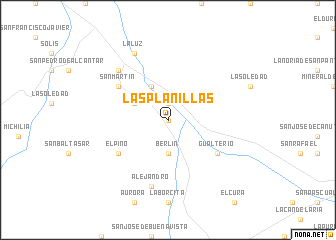 map of Las Planillas