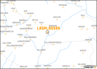 map of Las Plassas