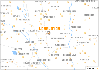 map of Las Playas
