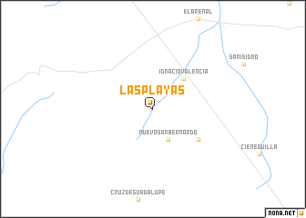 map of Las Playas