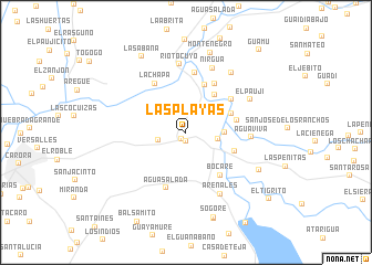 map of Las Playas