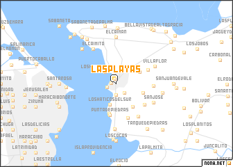 map of Las Playas