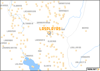 map of Las Playas