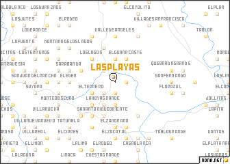 map of Las Playas