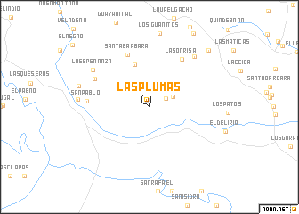 map of Las Plumas