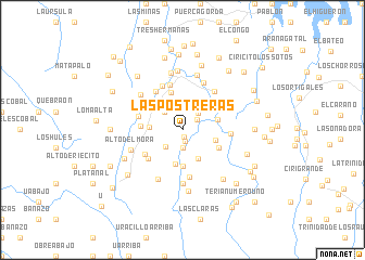 map of Las Postreras