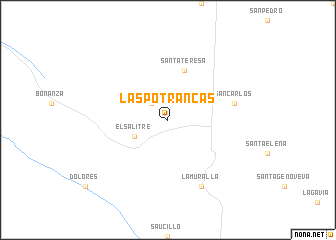 map of Las Potrancas
