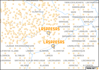 map of Las Presas