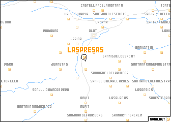 map of Las Presas