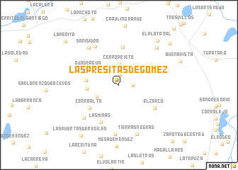 map of Las Presitas de Gõmez