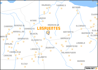 map of Las Puentes