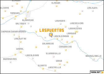 map of Las Puertas