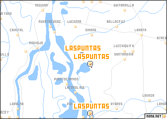 map of Las Puntas