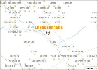 map of Las Quebradas