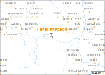 map of Las Quebradas