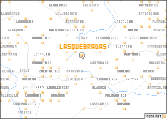 map of Las Quebradas