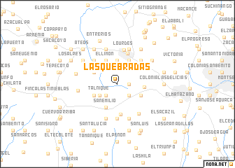 map of Las Quebradas