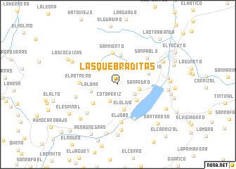 map of Las Quebraditas