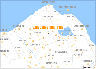 map of Las Quebraditas