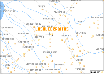 map of Las Quebraditas