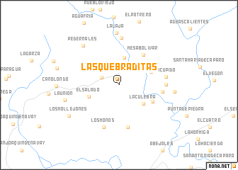 map of Las Quebraditas