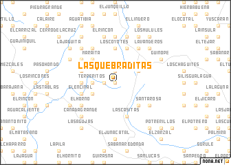 map of Las Quebraditas