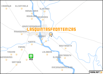 map of Las Quintas Fronterizas