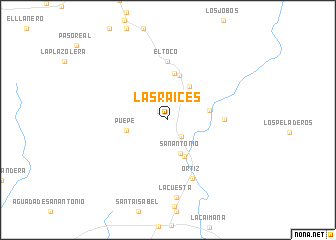 map of Las Raíces