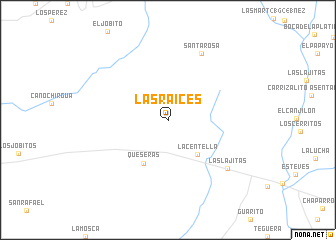 map of Las Raíces