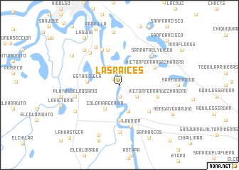 map of Las Raices