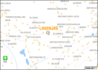map of Las Rajas
