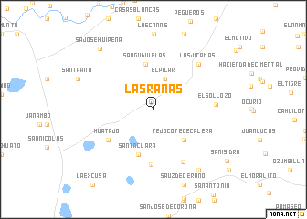 map of Las Ranas